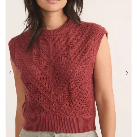 Marine Layer Brooke Sweater Vest Size Large - Picture 4 of 11